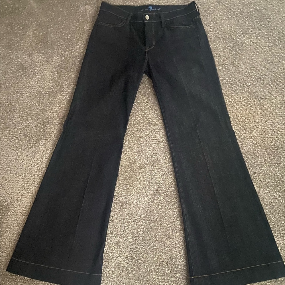 Seven 7 For All Mankind Ginger Flair Jeans Size 29 in dark wash EUC!
